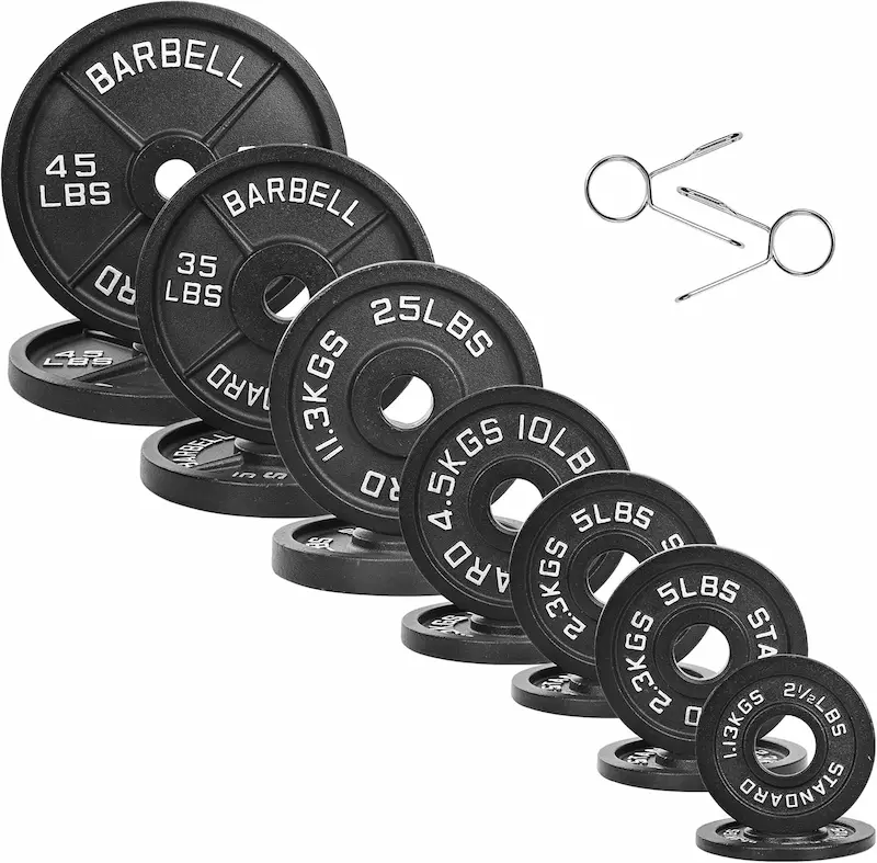 Fitvids 2 Inch Olympic Barbell Weight Plates Set